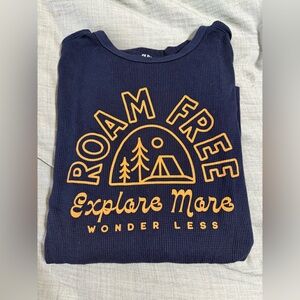 Men’s waffle knit- Navy and Gold L